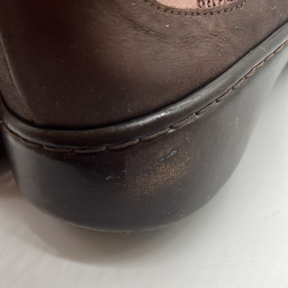 NAOT pink Brown Suede Maryjane with half circle embroidery Sz 40. MCL1014A - Picture 4 of 11